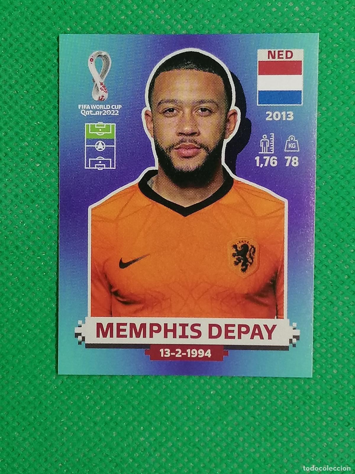 Cromos de f&uacute;tbol: NED 18 NED18 MEMPHIS DEPAY HOLANDA ⚽ PANINI MUNDIAL WORLD CUP QATAR 2022 STICKER ⚽