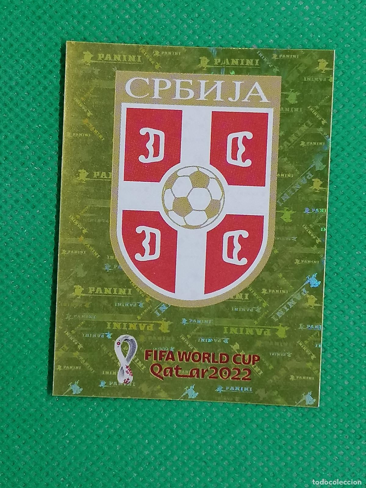 Cromos de F&uacute;tbol: SRB 2 SRB2 ESCUDO SERBIA ⚽ PANINI MUNDIAL WORLD CUP QATAR 2022 STICKER ⚽