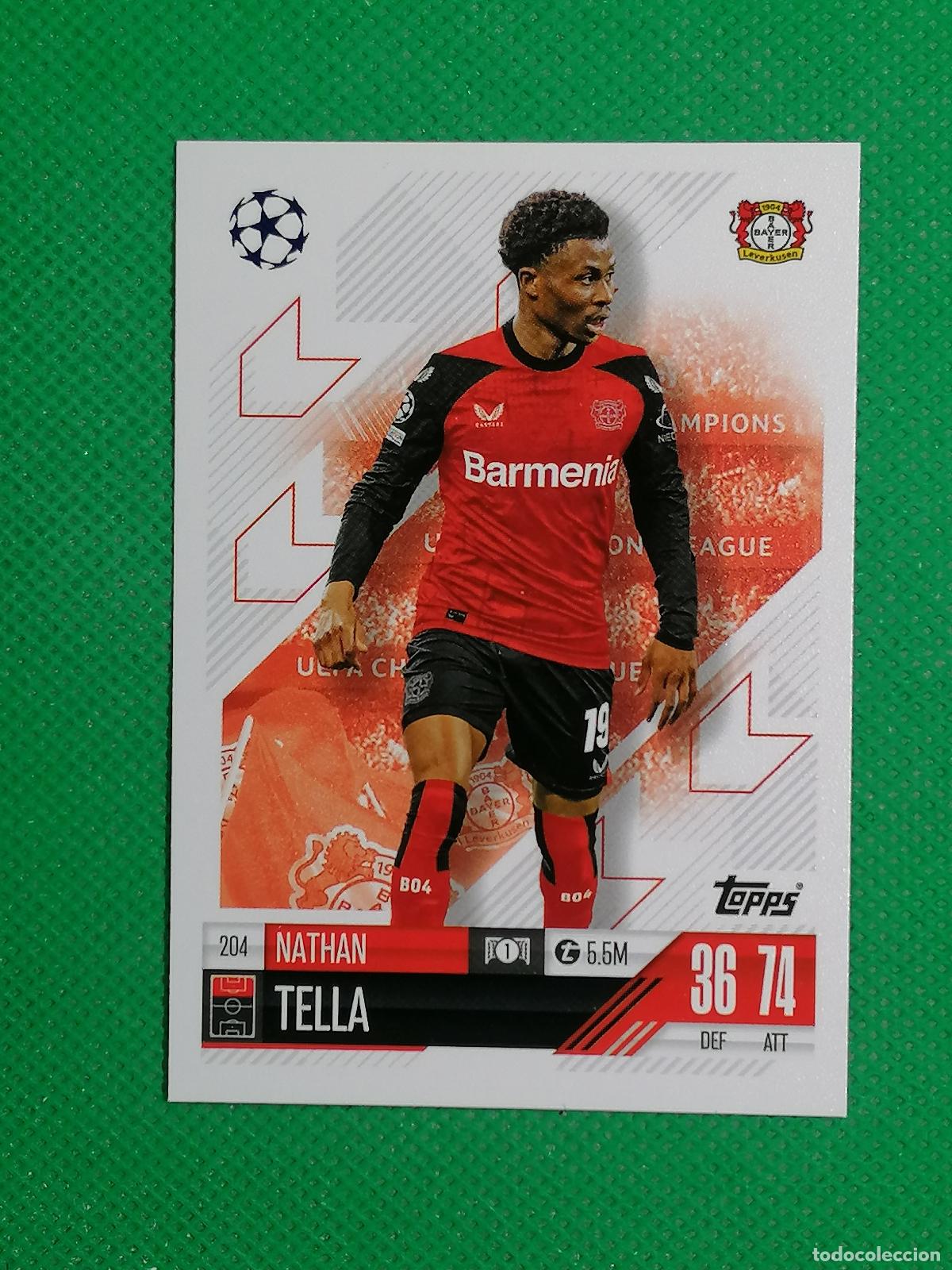 Cromos de f&uacute;tbol: 204 NATHAN TELLA LEVERKUSEN ⚽ TOPPS MATCH ATTAX 2024 2025 24 25 ⚽