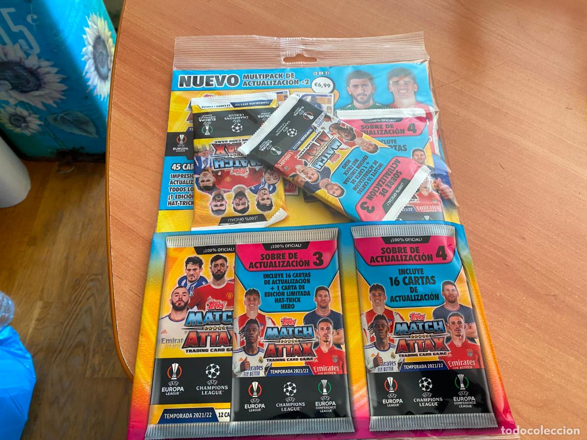 Cromos de f&uacute;tbol: MATCH ATTAX MULTIPACK ACTUALIZACION 1 2021 22. 45 CARTAS CON HAT TRICK HERO RONALDO (COB253)