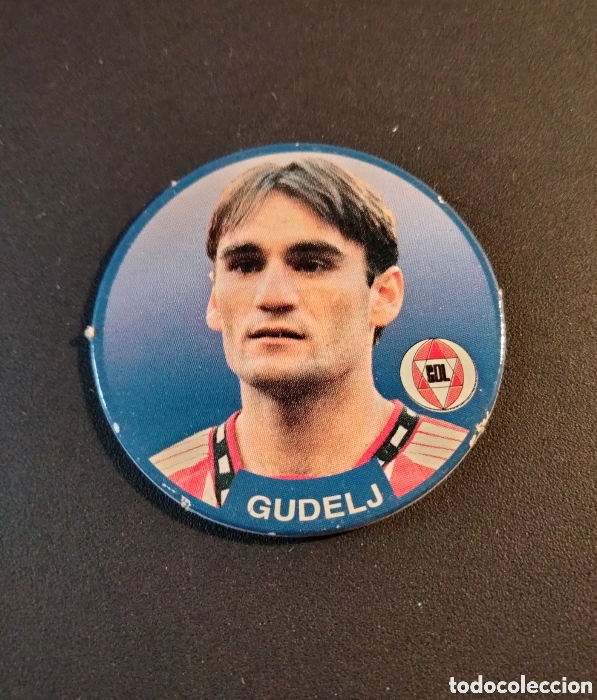 Fu&szlig;ball-Sticker: GUDELJ # 56 LOGRO&Ntilde;&Eacute;S SPORT TAZO LIGA DE F&Uacute;TBOL 1994-95