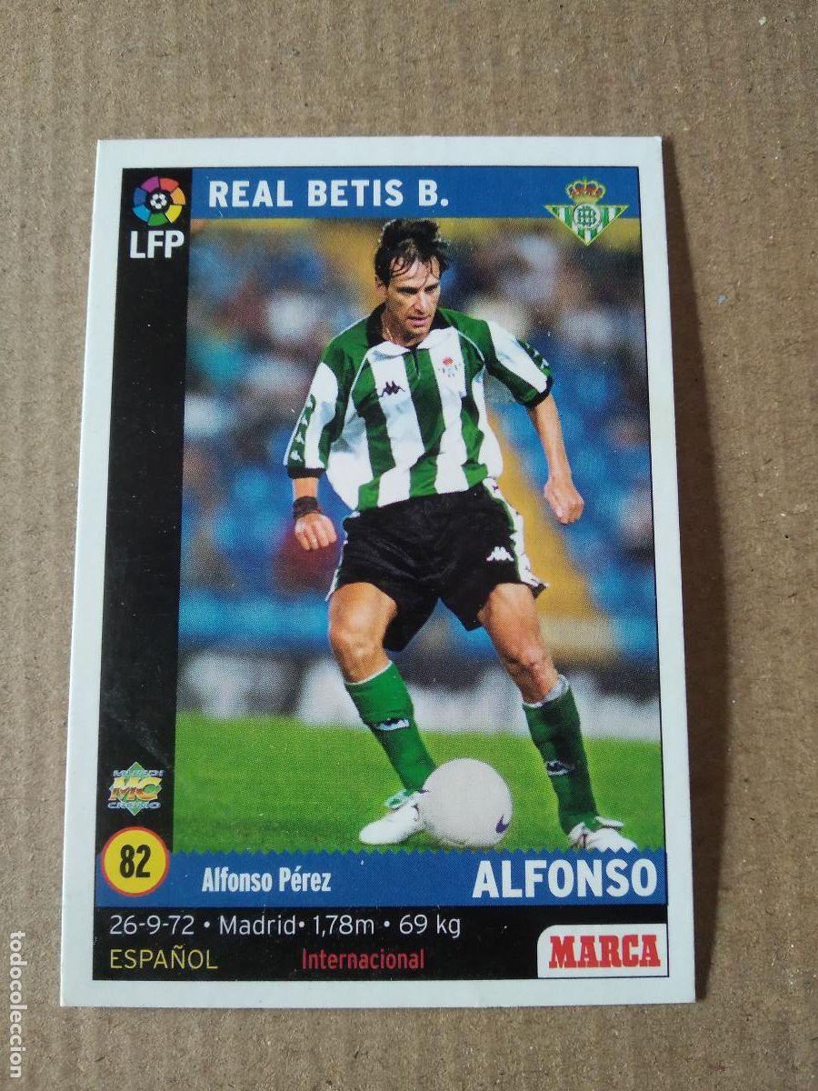 Cromos de F&uacute;tbol: 82 ALFONSO BETIS CROMO LIGA F&Uacute;TBOL DIARIO MARCA 1998-1999 MUNDICROMO 98-99