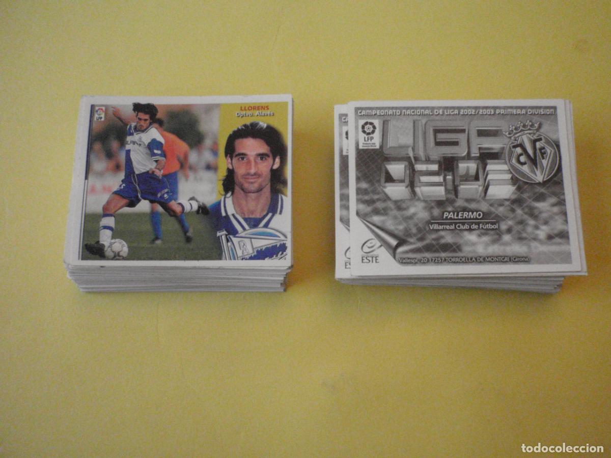 Fu&szlig;ball-Sticker: Lote cromos f&uacute;tbol stickers 166 diferentes y sin pegar. Liga Ediciones ESTE 2002 2003. 02 03