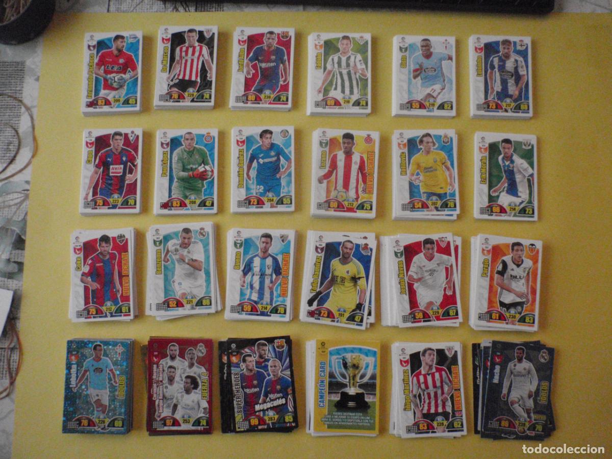 Cromos de f&uacute;tbol: LOTE 441 cromos trading cards diferentes de futbol. Fichas ADRENALYN XL 2017 2018 PANINI. 17 18