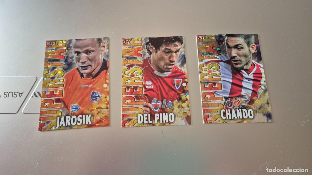 Cromos de F&uacute;tbol: LOTE MUNDICROMO 2013 2014 PLATINUM 3 SUPERSTARS BRILLO LETRAS