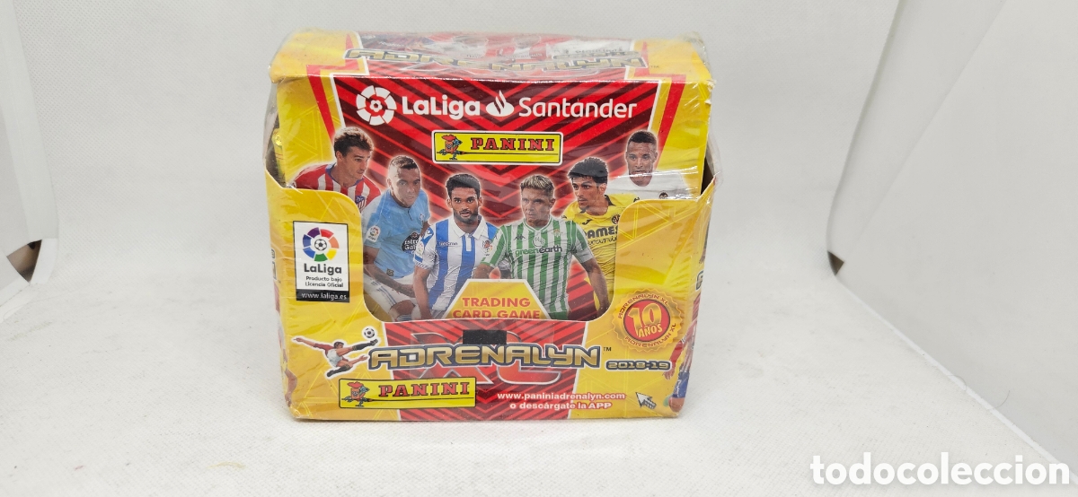 Cromos de F&uacute;tbol: CAJA PRECINTADA ADRENALYN LIGA 2018 2019 PANINI FUTBOL REAL MADRID BARCELONA
