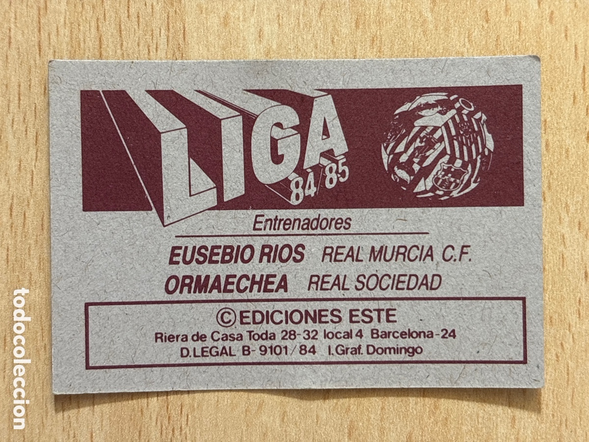 Cromos de f&uacute;tbol: R&iacute;os / Ormaechea Ed. Este 84-85 sin pegar buen estado - Foto 2