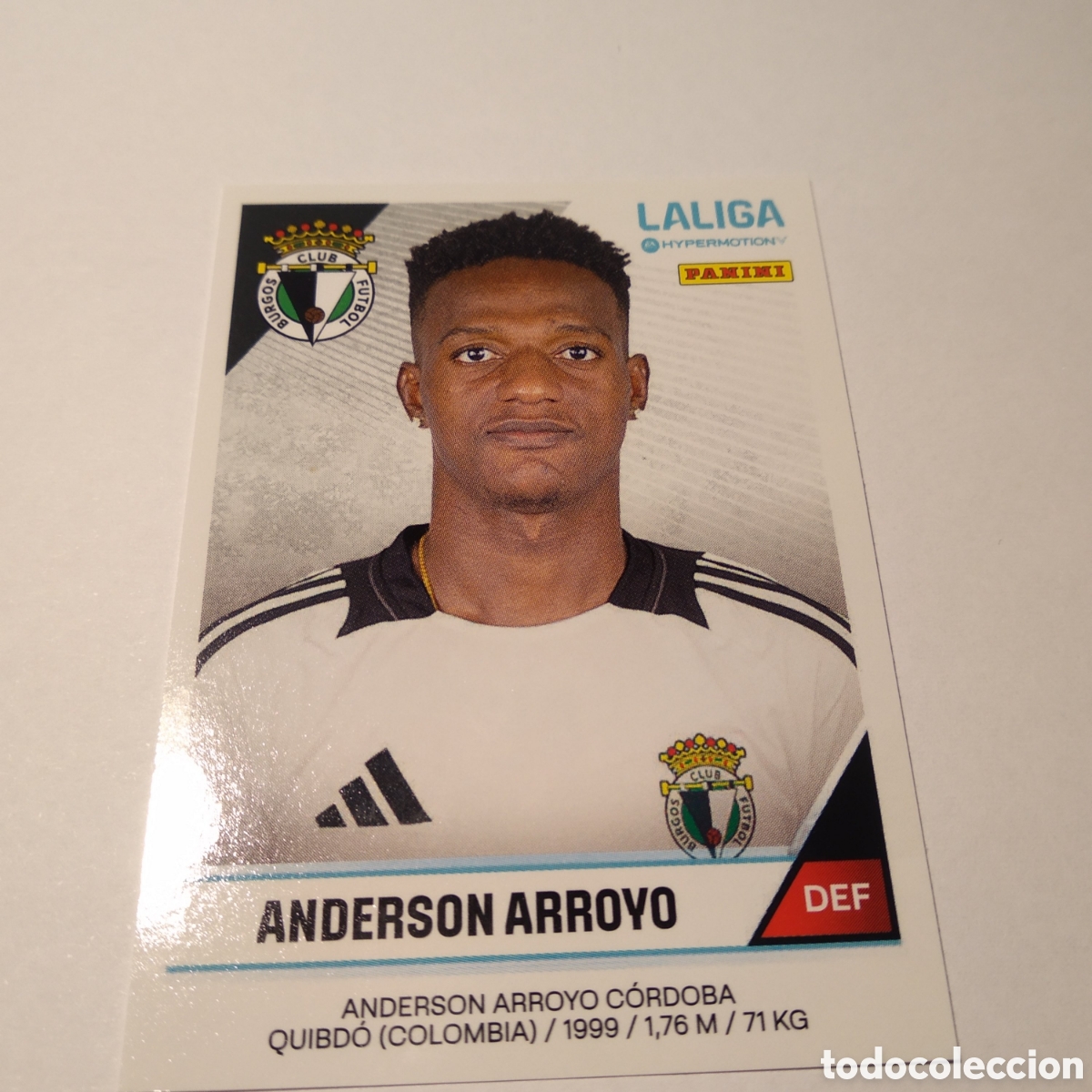 Figurine di Calcio: N&ordm; 45 Anderson Arroyo- BURGOS Club Futbol 2&ordf; Divisi&oacute;n Liga Hypermotion 24 25