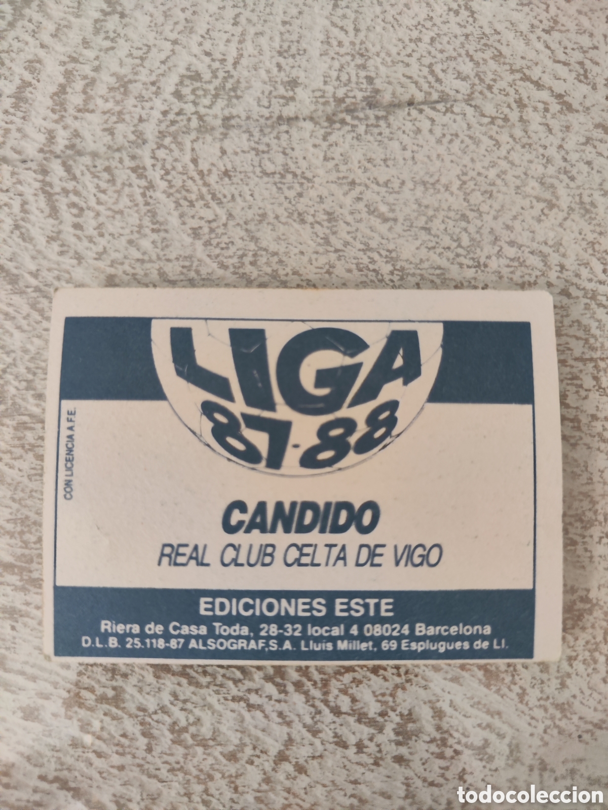 Cromos de f&uacute;tbol: Este 87 88 sin pegar Celta C&aacute;ndido - Foto 2