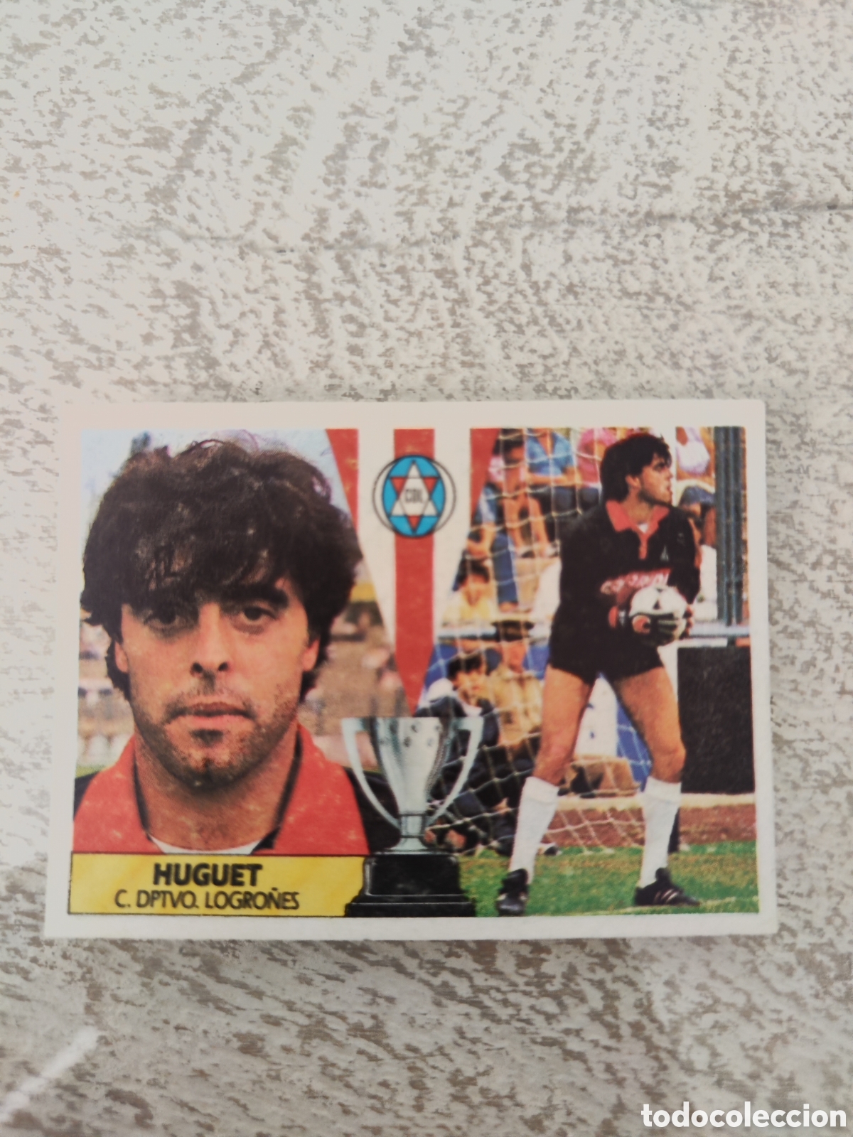 Cromos de f&uacute;tbol: Este 87 88 sin pegar Logro&ntilde;&eacute;s Huguet - Foto 1