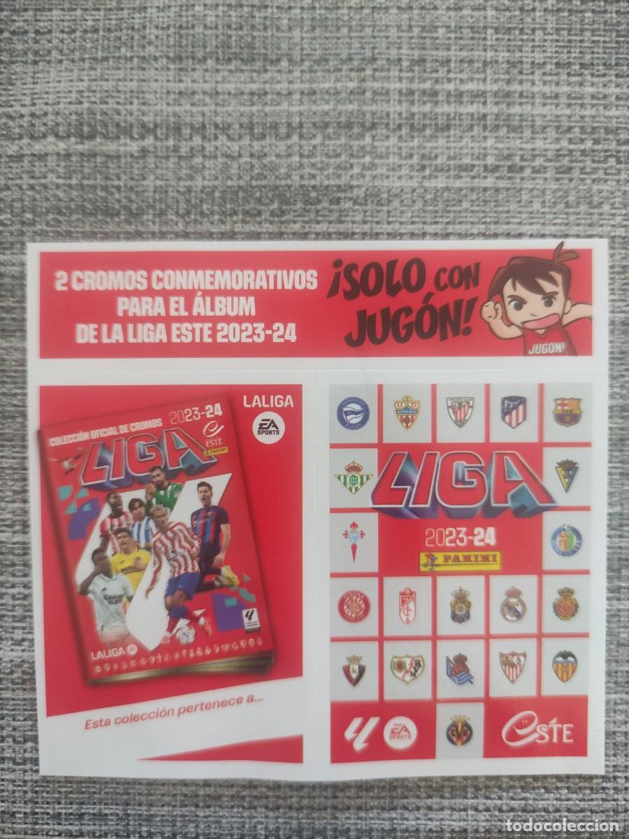 Cromos de f&uacute;tbol: LIGA ESTE 2023-24. 2 CROMOS CONMEMORATIVOS