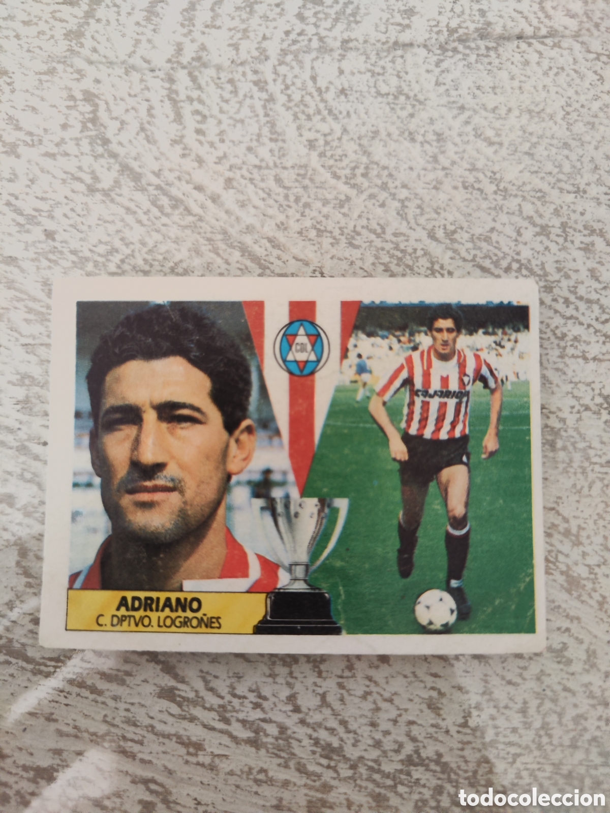 Cromos de f&uacute;tbol: Este 87 88 sin pegar Logro&ntilde;&eacute;s Adriano - Foto 1