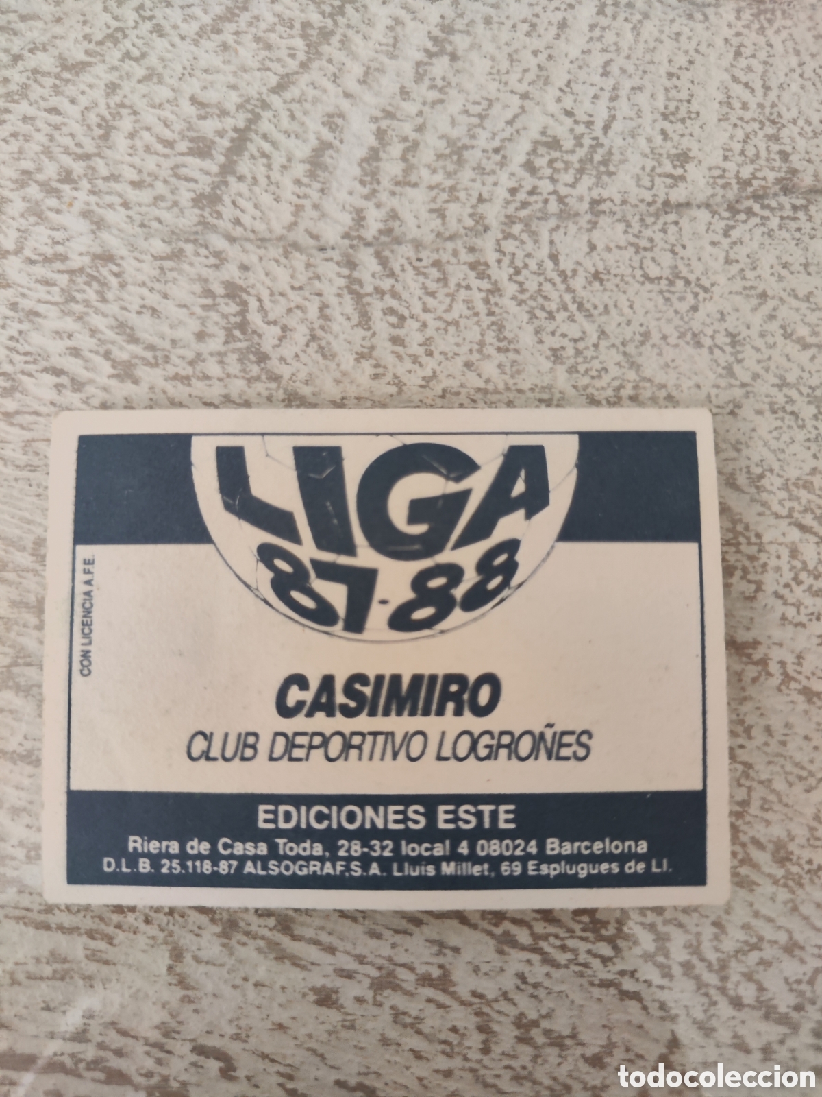 Cromos de f&uacute;tbol: Este 87 88 sin pegar Logro&ntilde;&eacute;s Casimiro - Foto 2