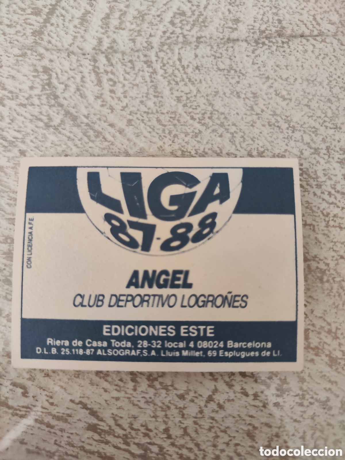 Cromos de f&uacute;tbol: Este 87 88 sin pegar Logro&ntilde;&eacute;s &Aacute;ngel - Foto 2