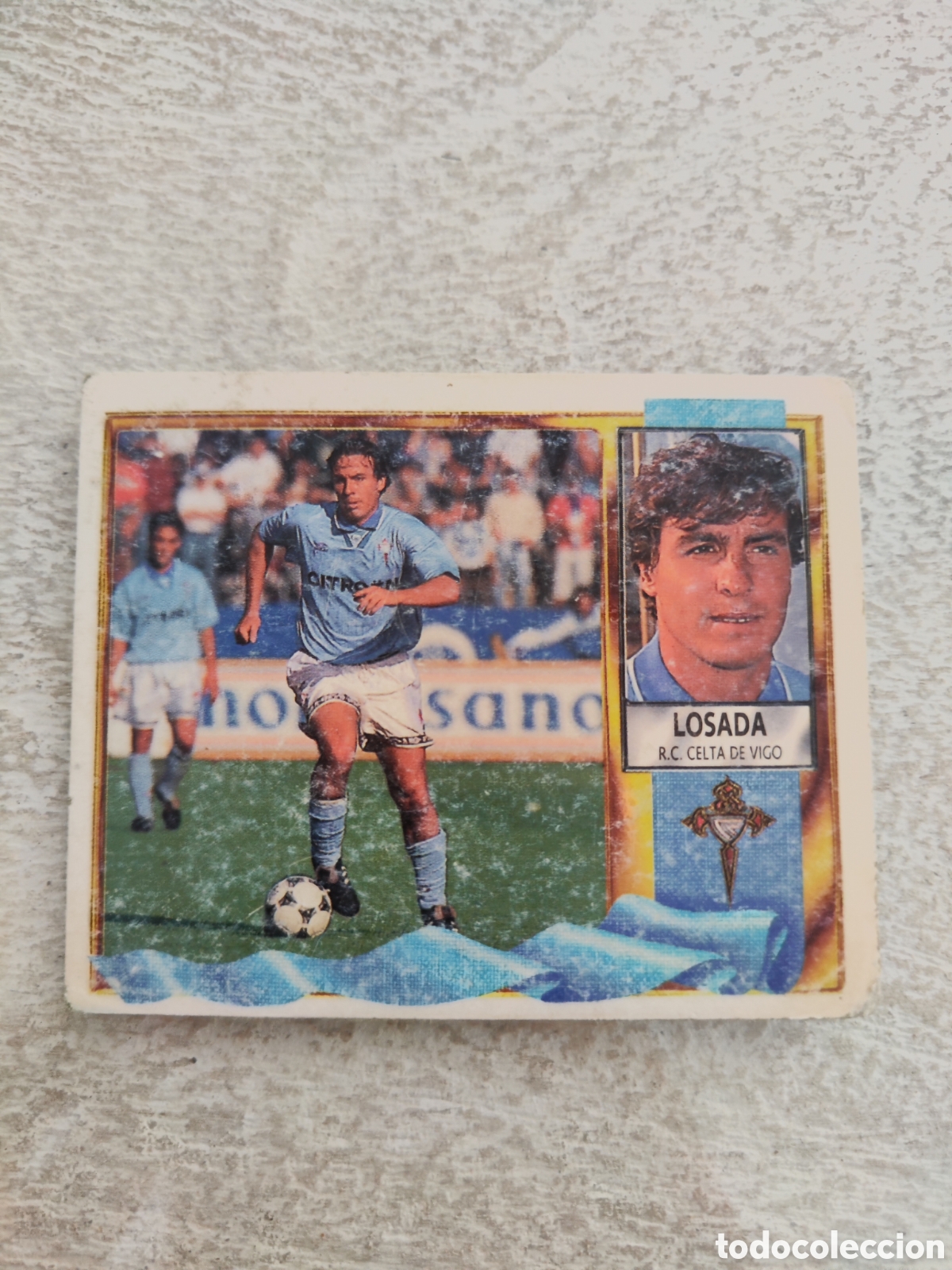 Cromos de f&uacute;tbol: Este 95 96 sin pegar Celta Losada sobado - Foto 1