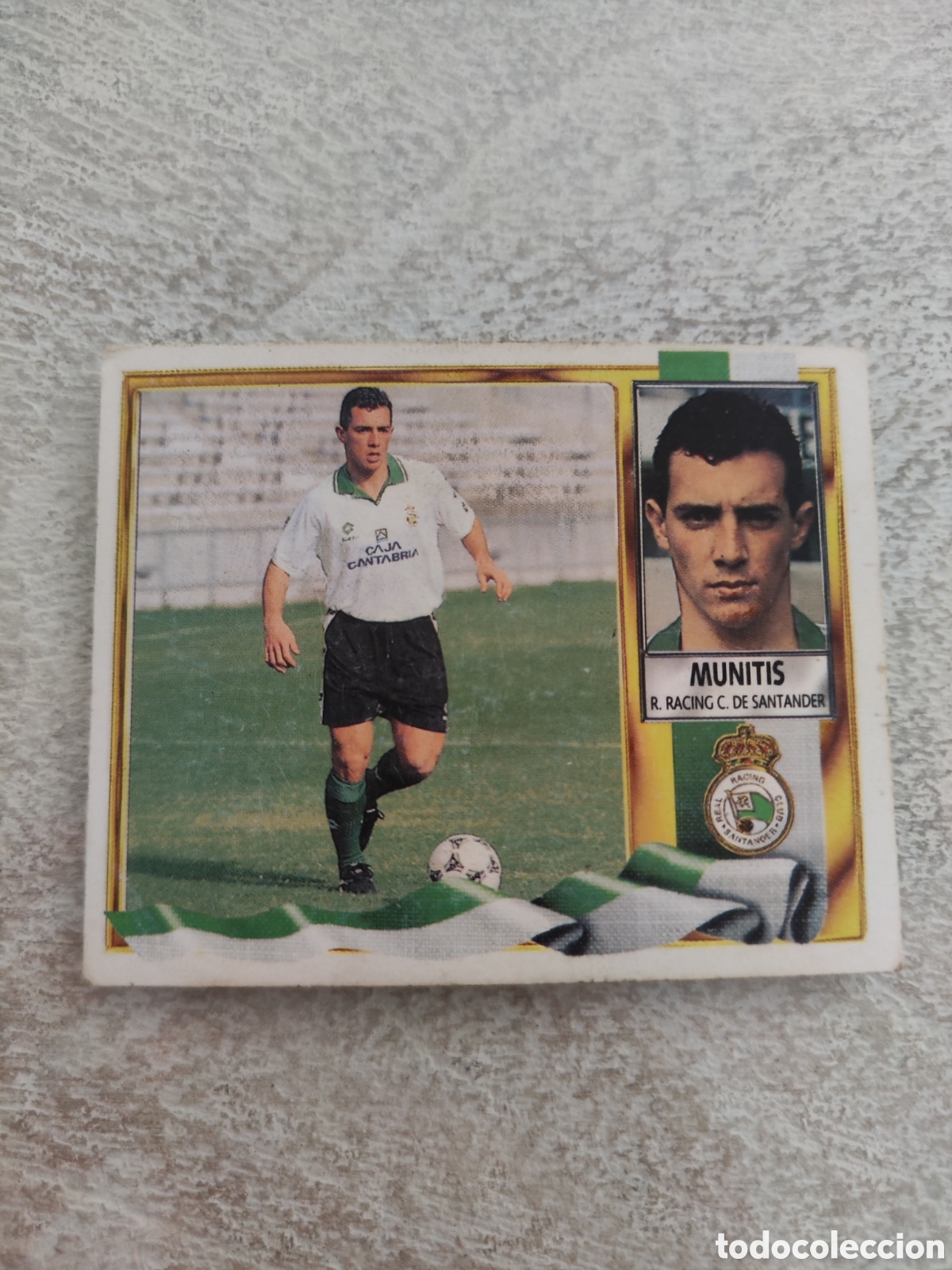 Cromos de f&uacute;tbol: Este 95 96 sin pegar Racing Santander Munitis - Foto 1