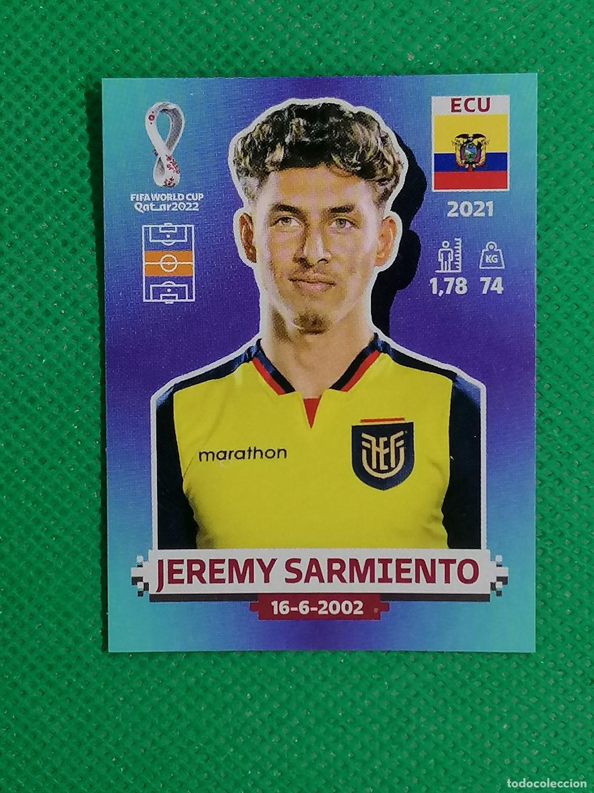Fu&szlig;ball-Sticker: ECU 15 ECU15 JEREMY SARMIENTO ECUADOR ⚽ PANINI MUNDIAL WORLD CUP QATAR 2022 STICKER ⚽