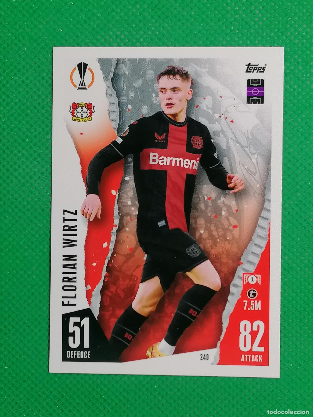 Cromos de F&uacute;tbol: 240 FLORIAN WIRTZ LEVERKUSEN ⚽ TOPPS MATCH ATTAX 2023 2024 23 24 ⚽