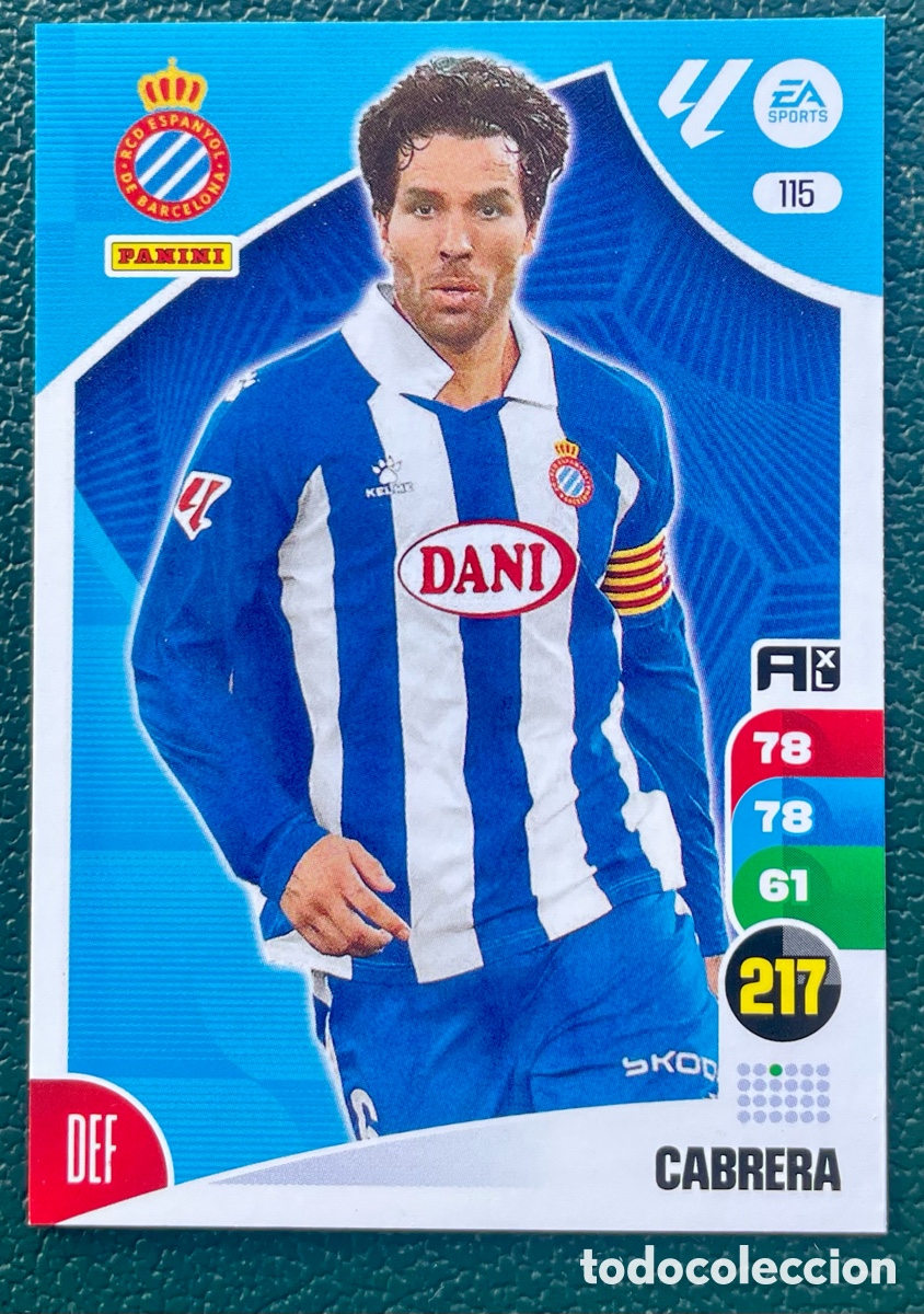 Cromos de F&uacute;tbol: 115 CABRERA RCD ESPANYOL FICHAS ALBUM ADRENALYN XL 2024 2025 24 25