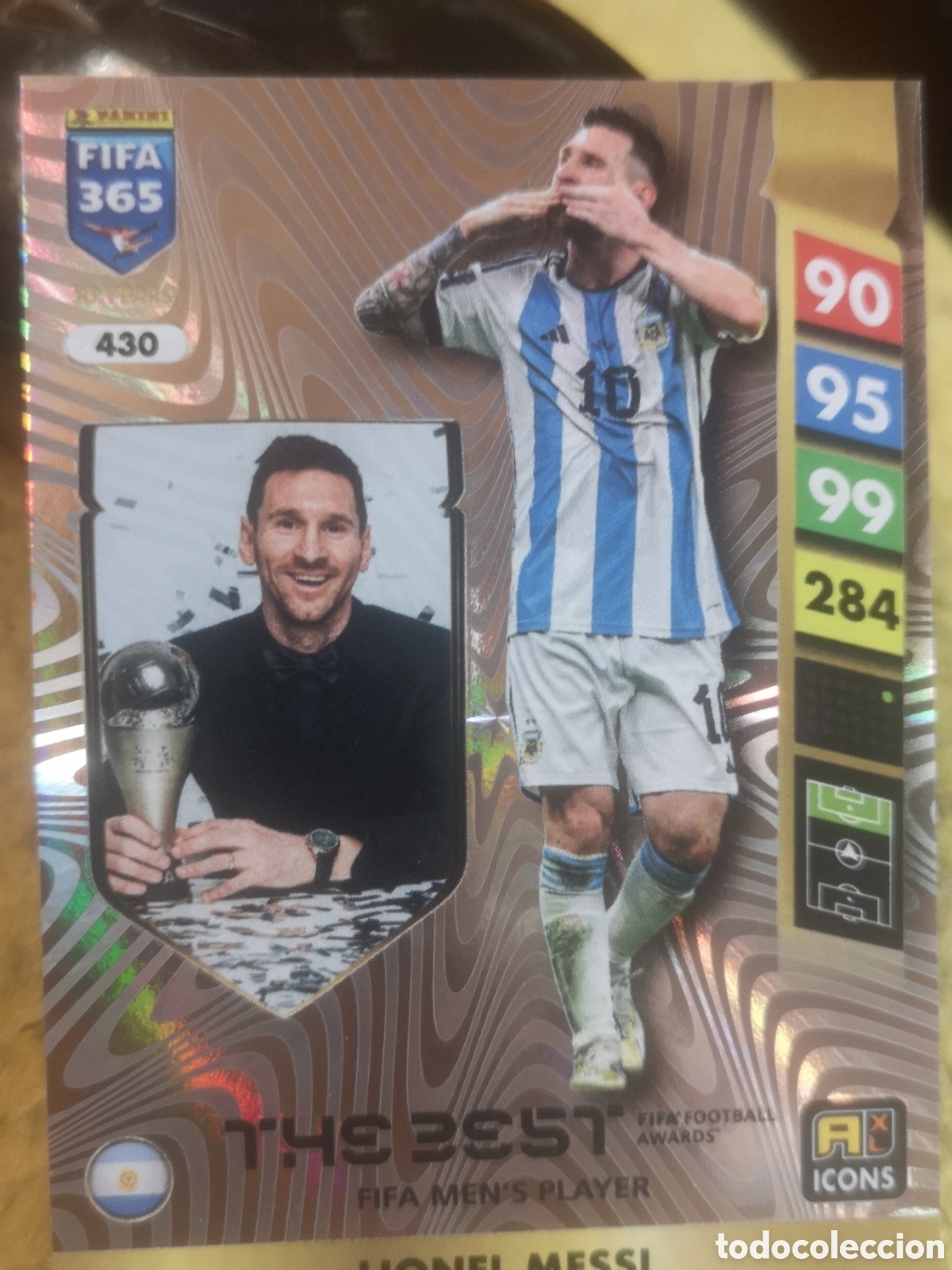 Cromos de f&uacute;tbol: FIFA 365 ADRENALYN 2025 THE BEST MESSI 430 / ARGENTINA