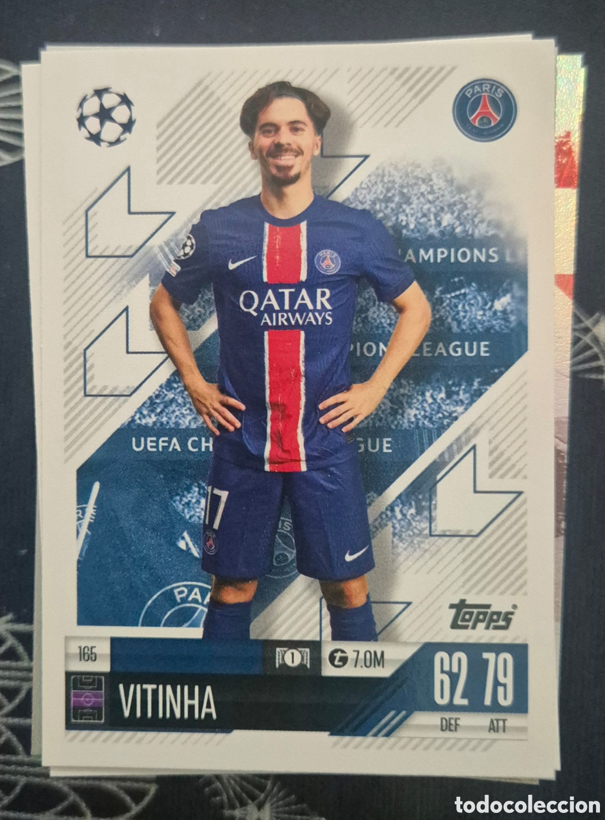 Cromos de Futebol: 165 vitinha psg topps match attax 25
