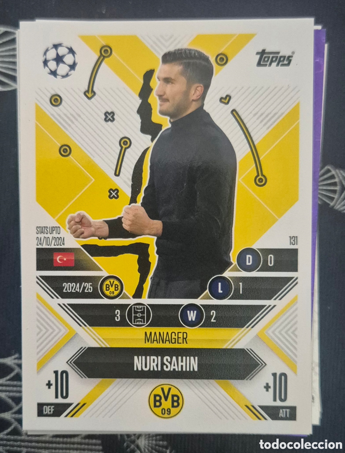 Figurine di Calcio: 121 sahin manager borussia dortmunt topps match attax 25