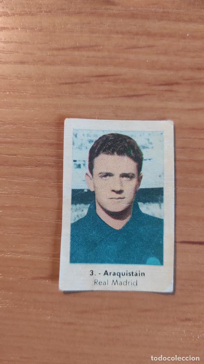 Cromos de F&uacute;tbol: CROMO FUTBOL CAMPEONATOS NACIONALES RUIZ ROMERO 1961 1962 61 62 REAL MADRID 3 ARAQUISTAIN Sin pegar