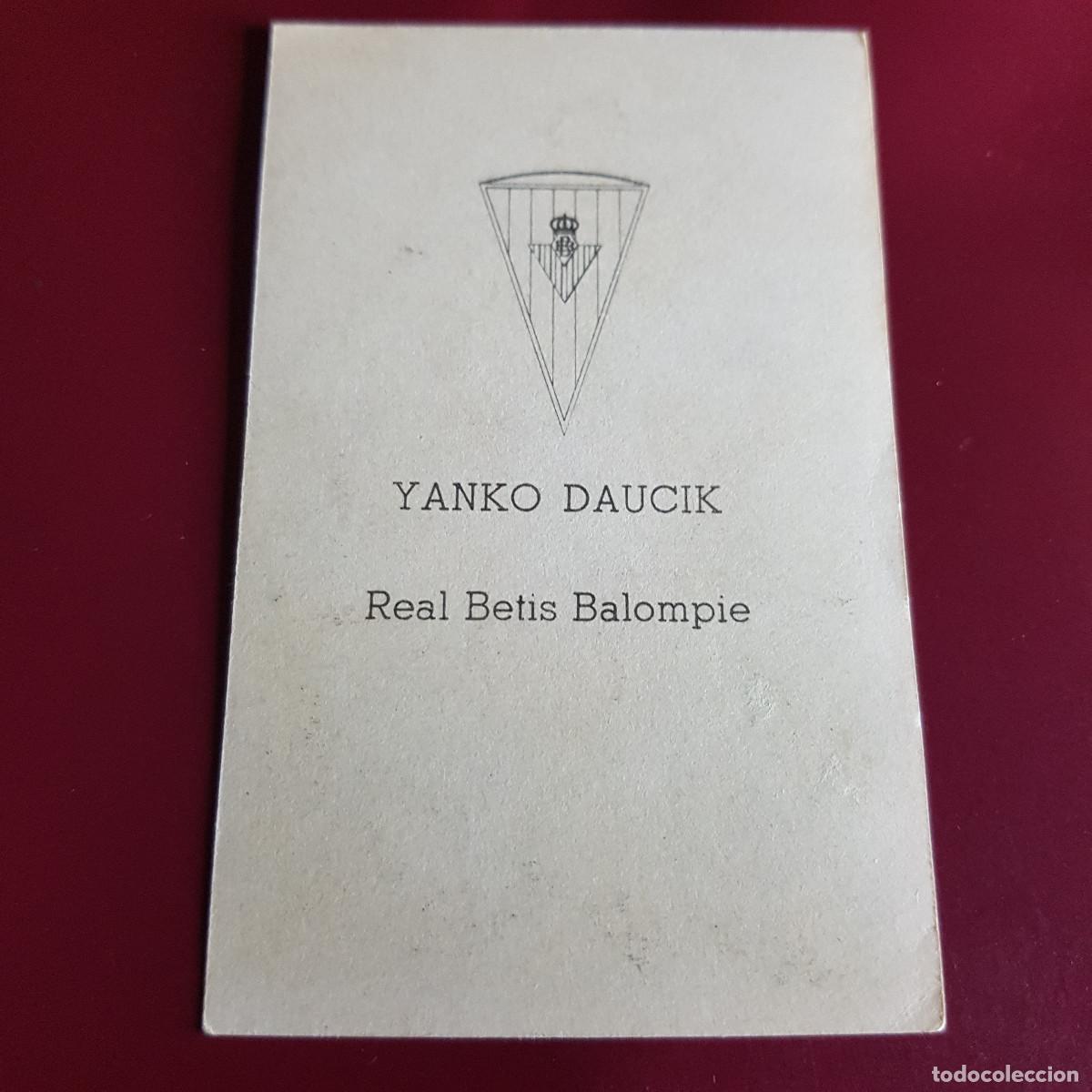 Cromos de F&uacute;tbol: FERCA - CAMPEONATO 1960 1961 - 60 61 - BETIS - YANKO DAUCIK - NUNCA PEGADO