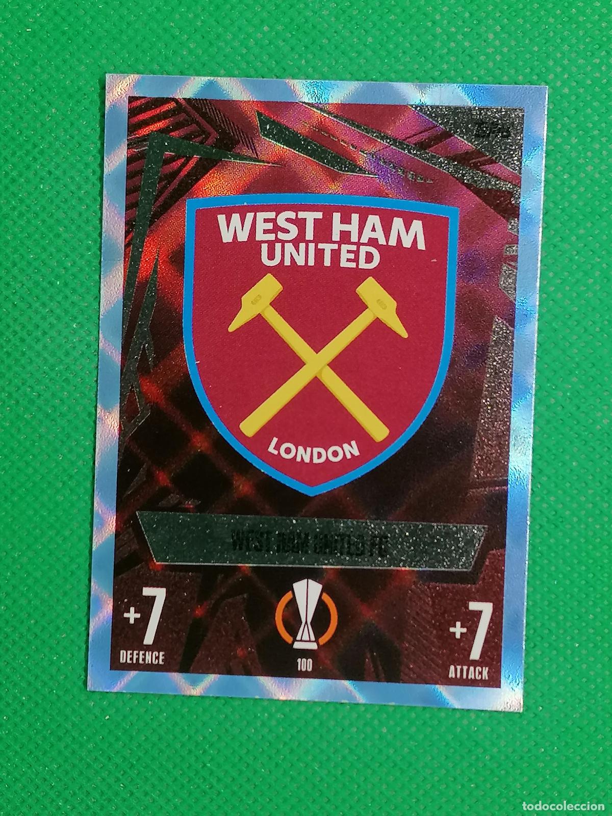 Cromos de f&uacute;tbol: 100 ESCUDO WEST HAM PARALELA CRYSTAL ⚽ TOPPS MATCH ATTAX 2023 2024 23 24 ⚽