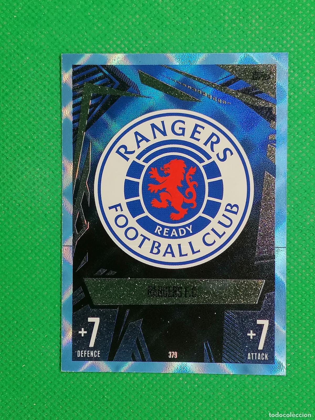 Cromos de f&uacute;tbol: 379 ESCUDO RANGERS PARALELA CRYSTAL ⚽ TOPPS MATCH ATTAX 2023 2024 23 24 ⚽