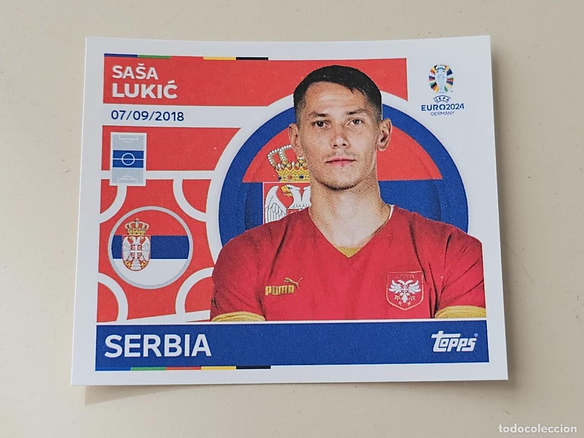 Cromos de f&uacute;tbol: SRB 13 Sasa Lukić, Serbia, Topps UEFA Euro 2024, Eurocopa Germany 24