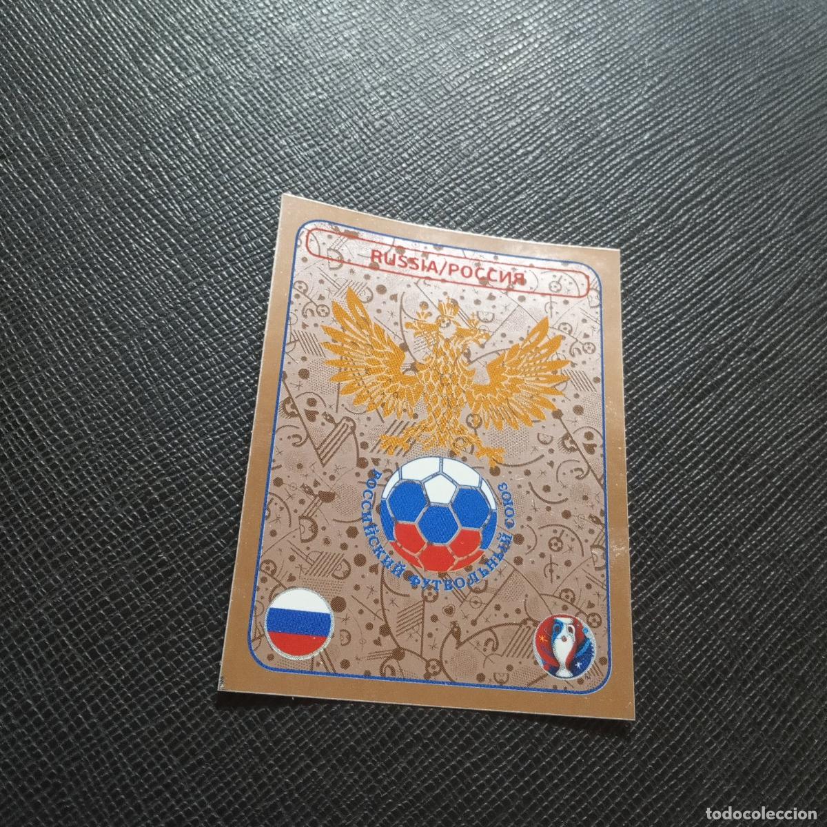 Football Stickers: 124 ESCUDO RUSIA PANINI EURO EUROCOPA FRANCIA 2016 CROMO FUTBOL 16 - SIN PEGAR - A90 PG460
