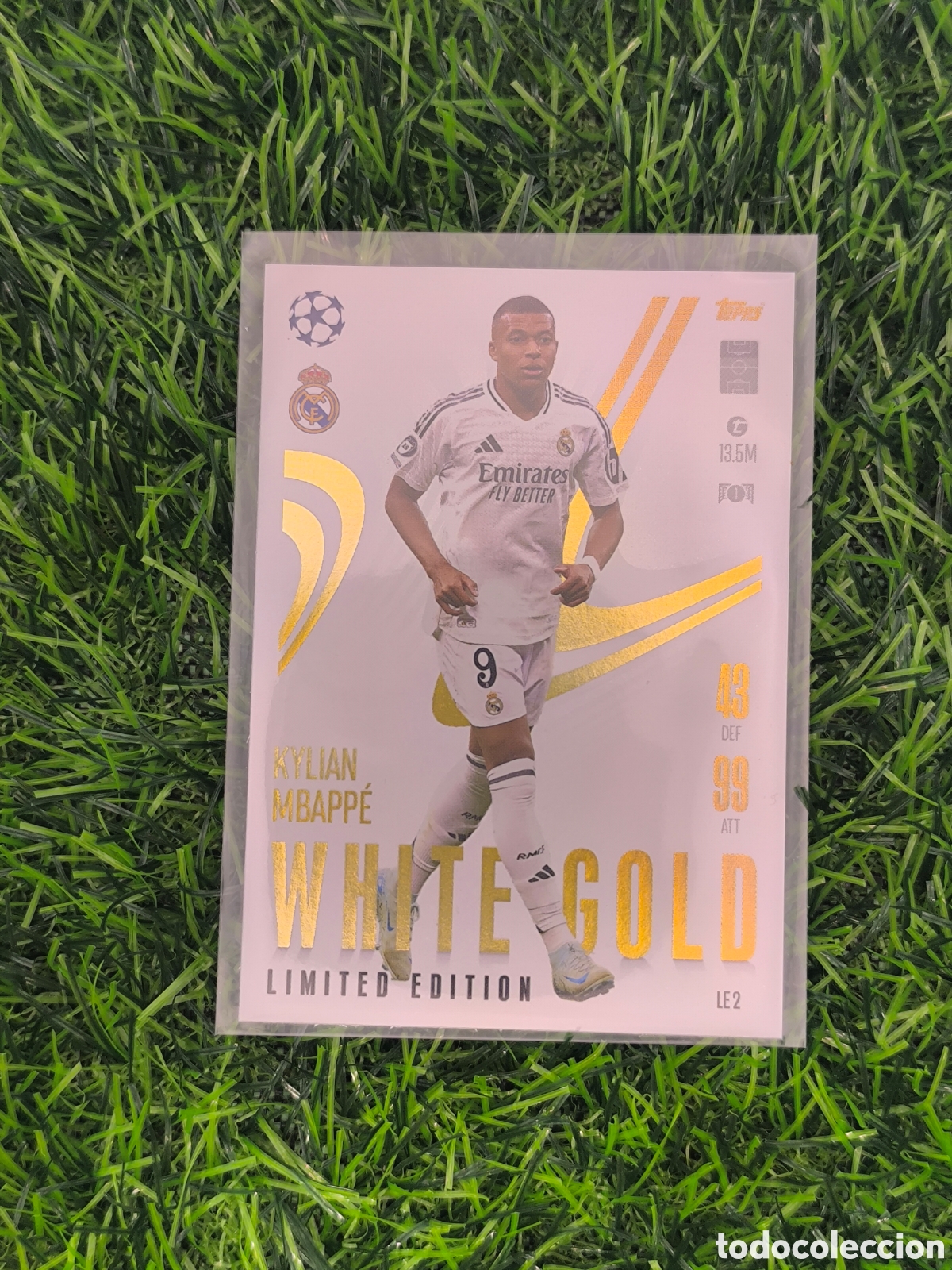 Cromos de F&uacute;tbol: LE 2 mbappe White gold limited edition match attax extra 2024/25