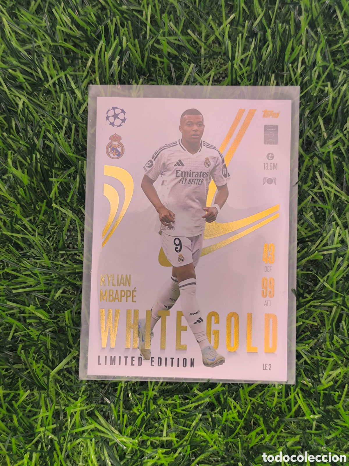 Cromos de F&uacute;tbol: LE 2 mbappe White gold limited edition match attax extra 2024/25