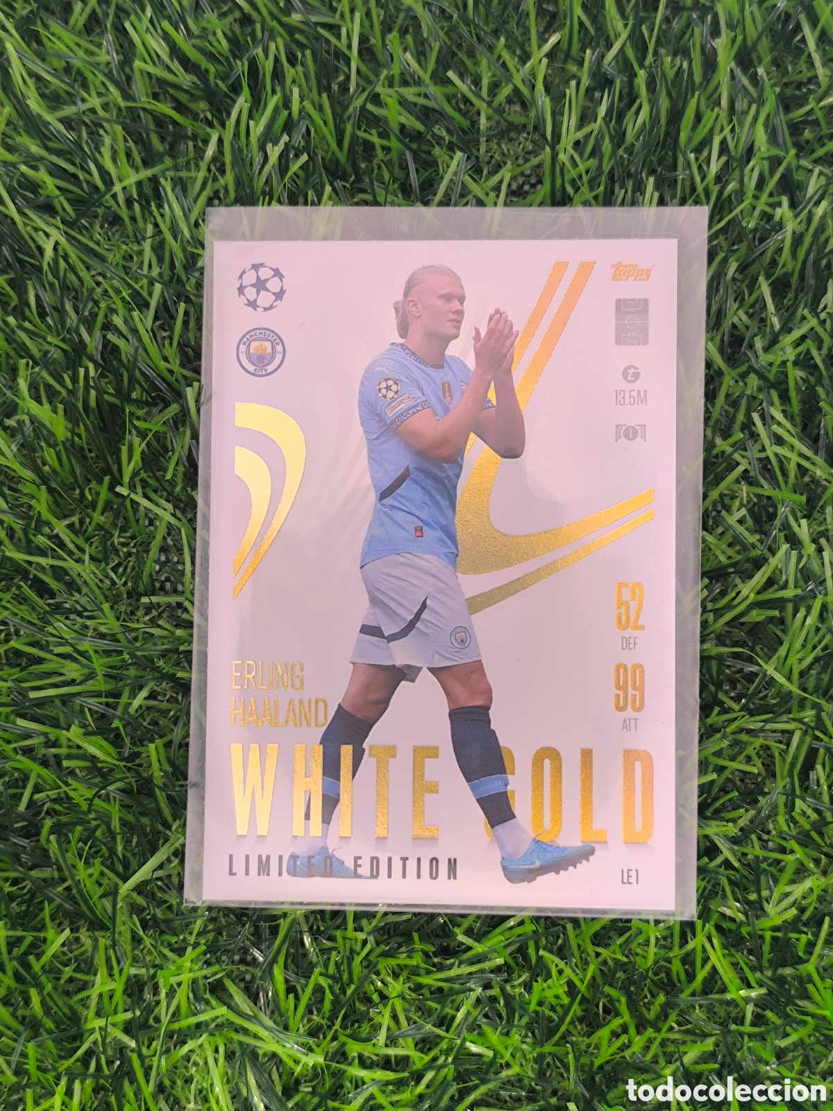 Cromos de F&uacute;tbol: LE 1 haaland White gold limited edition match attax extra 2024/25