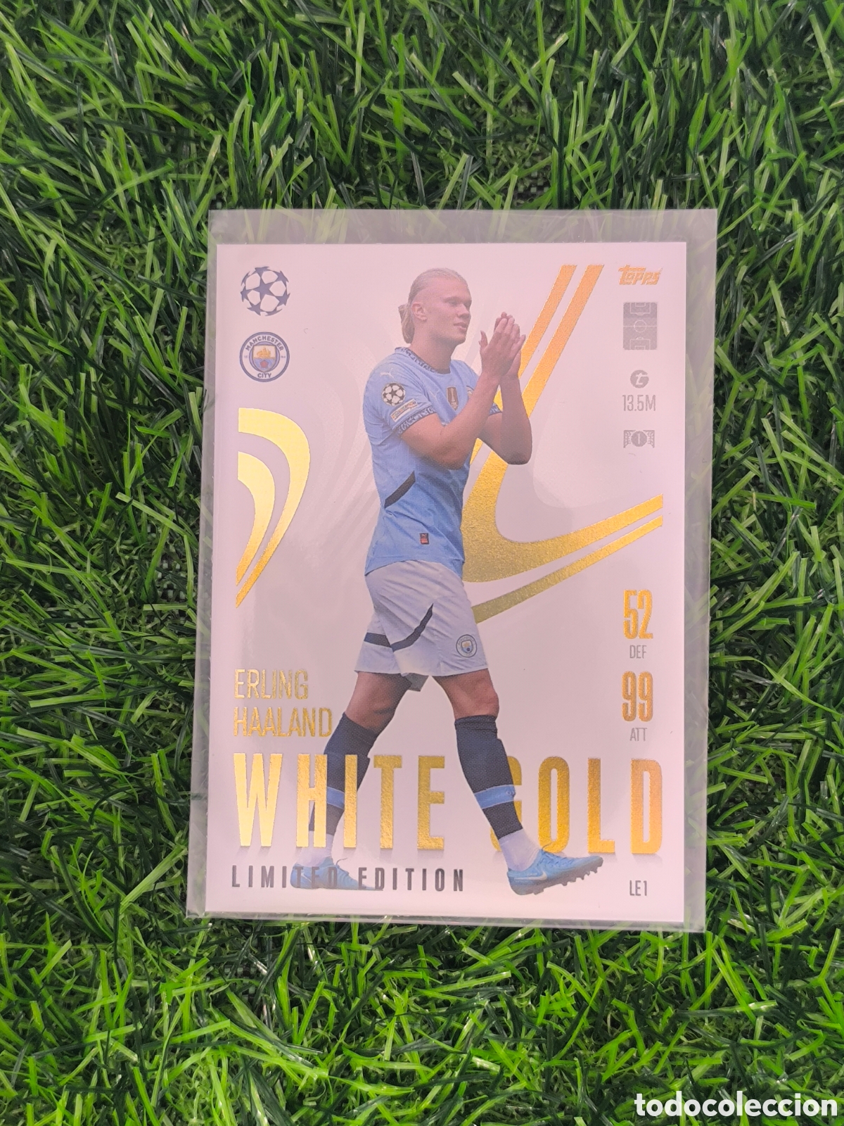 Cromos de F&uacute;tbol: LE 1 haaland White gold limited edition match attax extra 2024/25