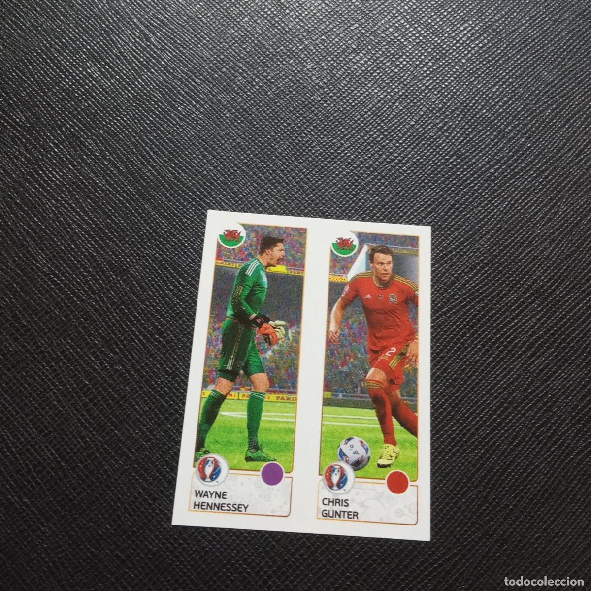 Cartes &agrave; collectionner de Football: 202 HENNESSEY GUNTER WALES PANINI EURO EUROCOPA FRANCIA 2016 CROMO FUTBOL 16 - SIN PEGAR - X2