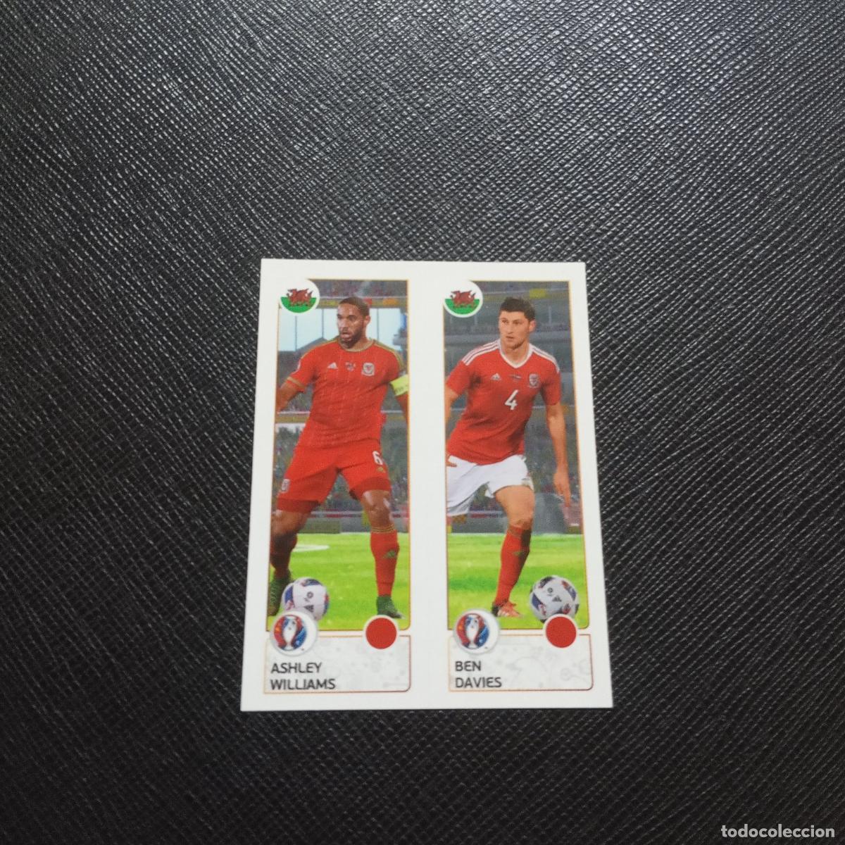Cromos de F&uacute;tbol: 203 WILLIAMS DAVIES WALES PANINI EURO EUROCOPA FRANCIA 2016 CROMO FUTBOL 16 - SIN PEGAR - X2