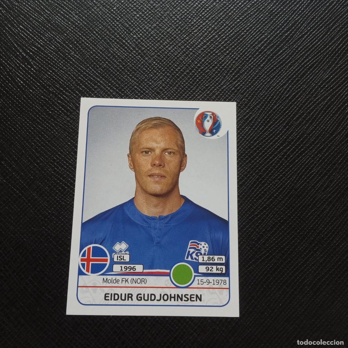 Football Stickers: 628 GUDJOHNSEN ISLANDIA PANINI EURO EUROCOPA FRANCIA 2016 CROMO FUTBOL 16 - SIN PEGAR - X2