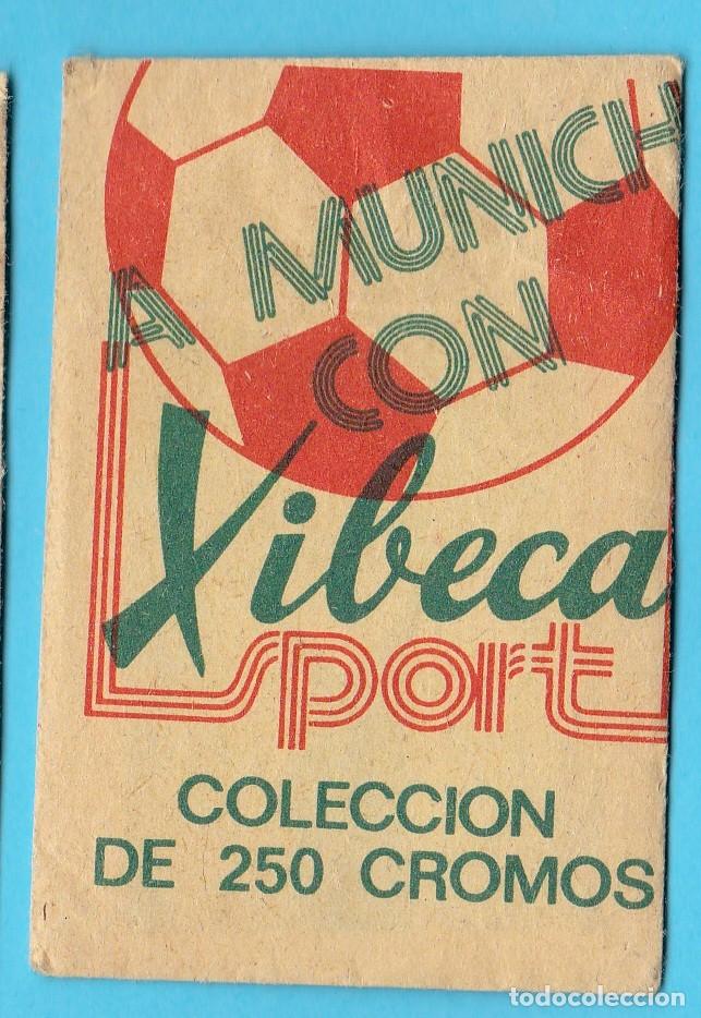 Figurine di Calcio: SOBRE CON 2 CROMOS. A MUNICH CON XIBECA SPORT. MUNDIAL DE F&Uacute;TBOL MUNICH, 1974.
