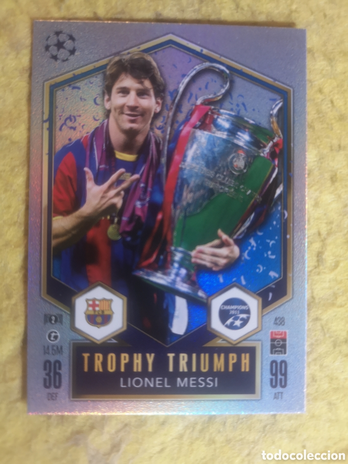 Cromos de f&uacute;tbol: TOPPS MATCH ATTAX 2024 2025 / MESSI - TROPHY TRIUMPH 438