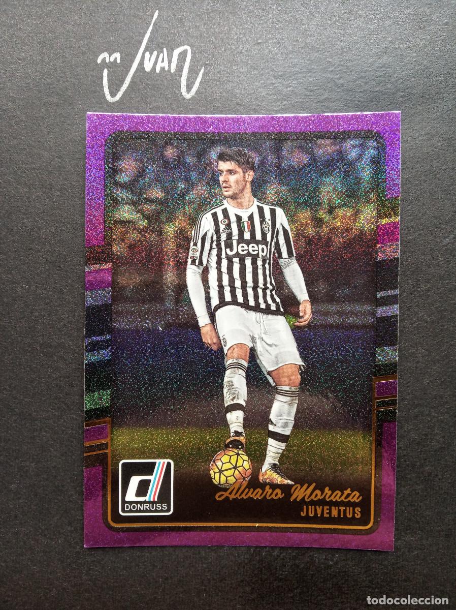Cartes &agrave; collectionner de Football: 109 PURPLE PARALLEL MORATA JUVENTUS ESPA&Ntilde;A ⚽ PANINI &reg; DONRUSS SOCCER 2016 2017 16 17