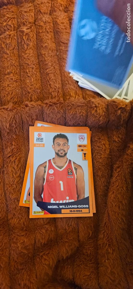 Cromos de f&uacute;tbol: 252 William goss olympiakos euroliga euroleague 2024 2025 24 25