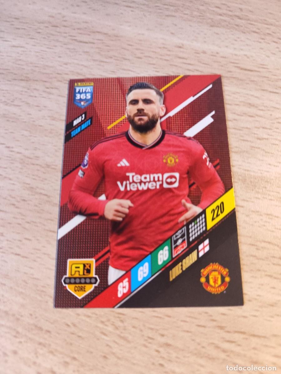 Cartes &agrave; collectionner de Football: MAU 3 MAU3 FIFA 365 2024 ADRENALYN XL LUKE SHAW MANCHESTER UNITED PANINI 24 2023 23 CARD