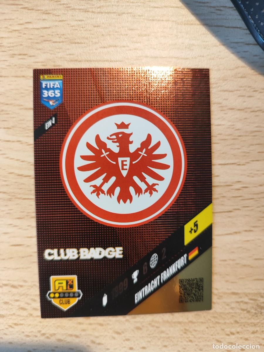 Fu&szlig;ball-Sticker: EIN 4 EIN4 FIFA 365 2024 ADRENALYN XL LOGO ESCUDO EINTRACHT FRANKFURT PANINI 24 2023 23 CARD