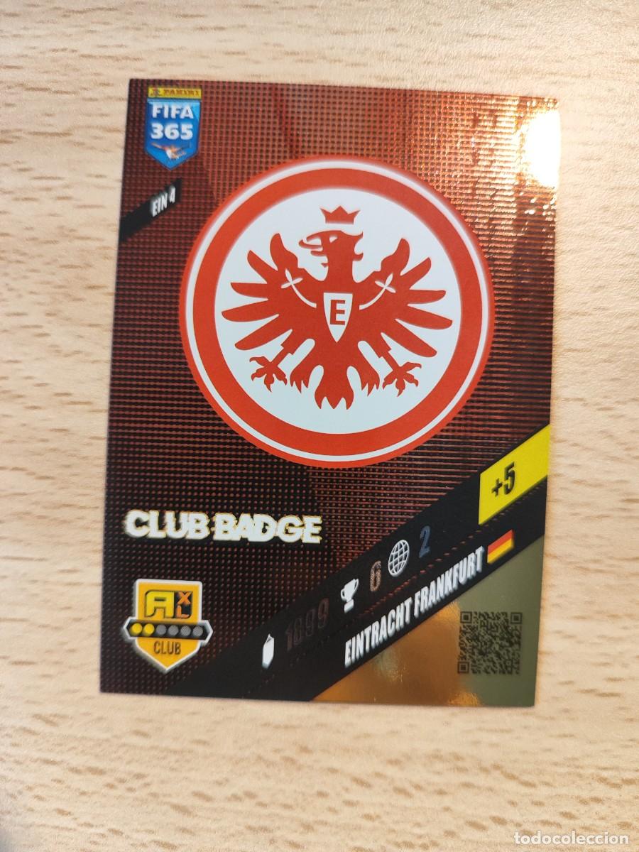 Cartes &agrave; collectionner de Football: EIN 4 EIN4 FIFA 365 2024 ADRENALYN XL LOGO ESCUDO EINTRACHT FRANKFURT PANINI 24 2023 23 CARD