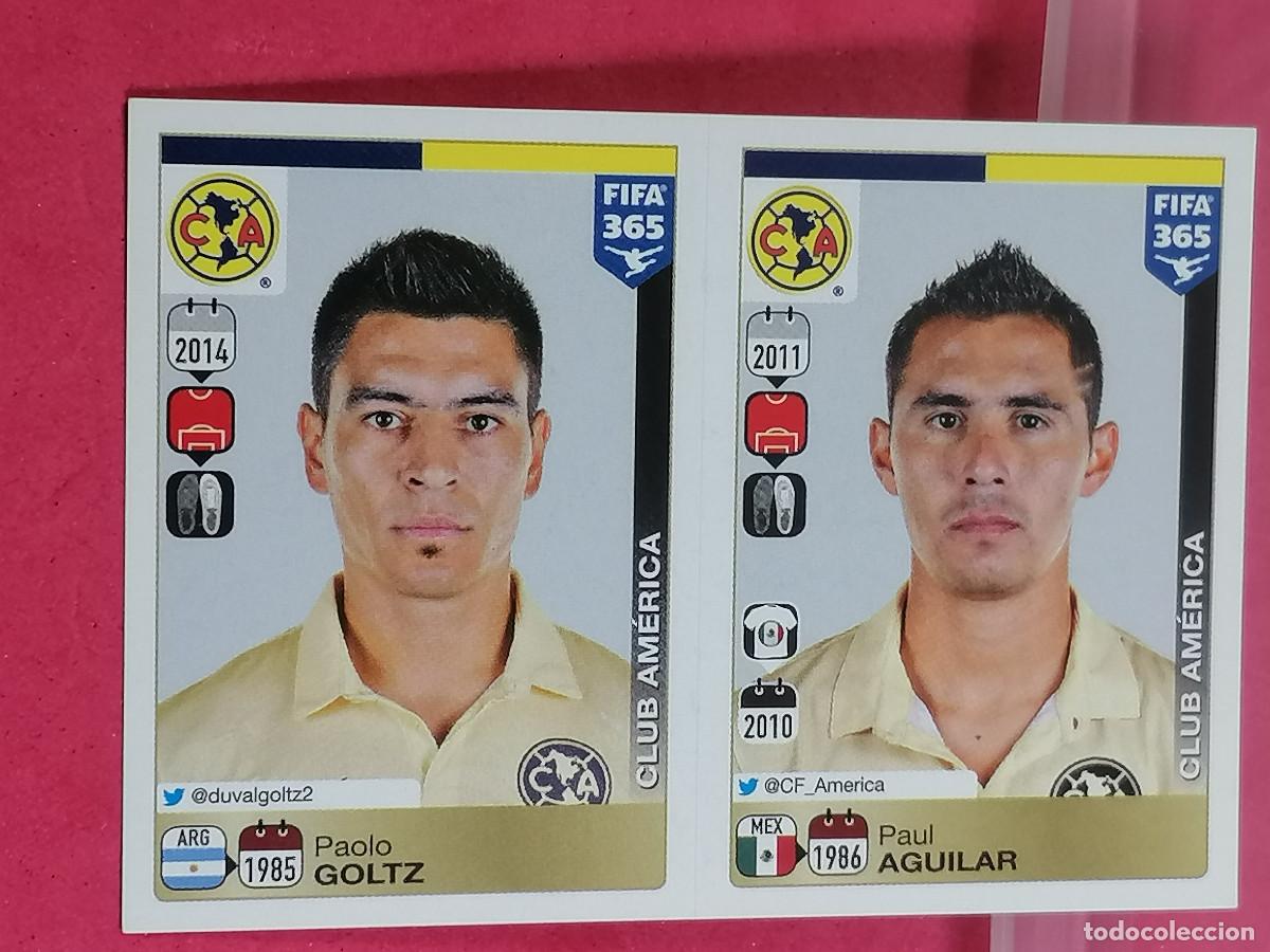 Cromos de F&uacute;tbol: 614 615 PAOLO GOLTZ Y PAUL AGUILAR CLUB AMERICA CROMOS ALBUM FIFA 365 2015 2016 15 16 PANINI