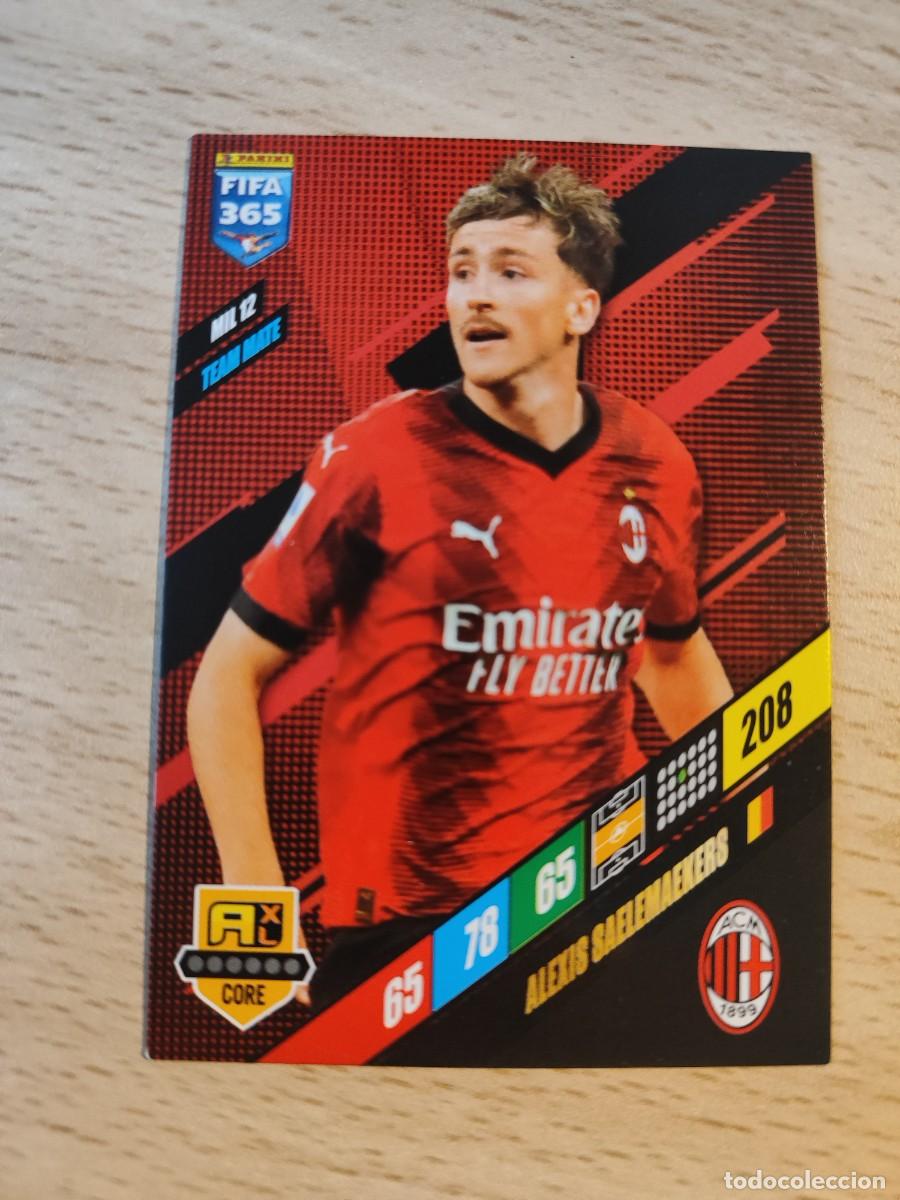 Cromos de f&uacute;tbol: MIL 12 MIL12 FIFA 365 2024 ADRENALYN XL ALEXIS SAELEMAEKERS AC MILAN PANINI 24 2023 23 CARD
