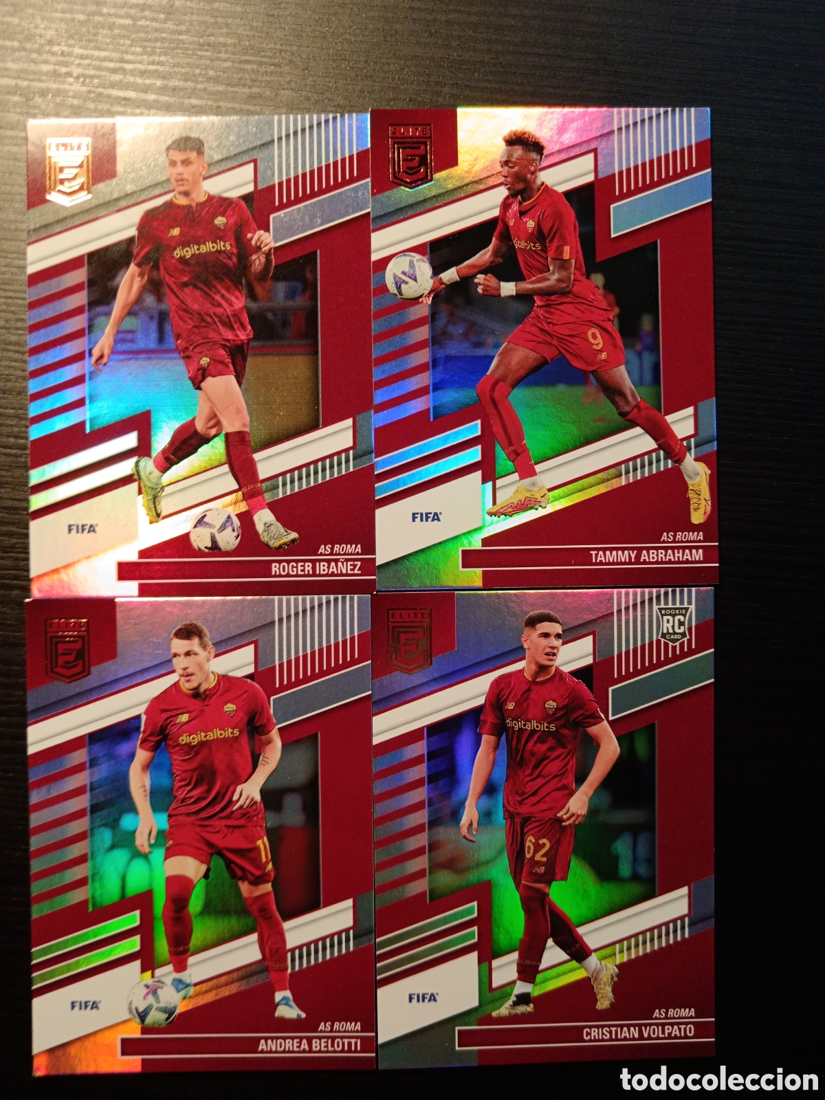 Fu&szlig;ball-Sticker: Lote 4 cartas As Roma Donruss Elite 22-23