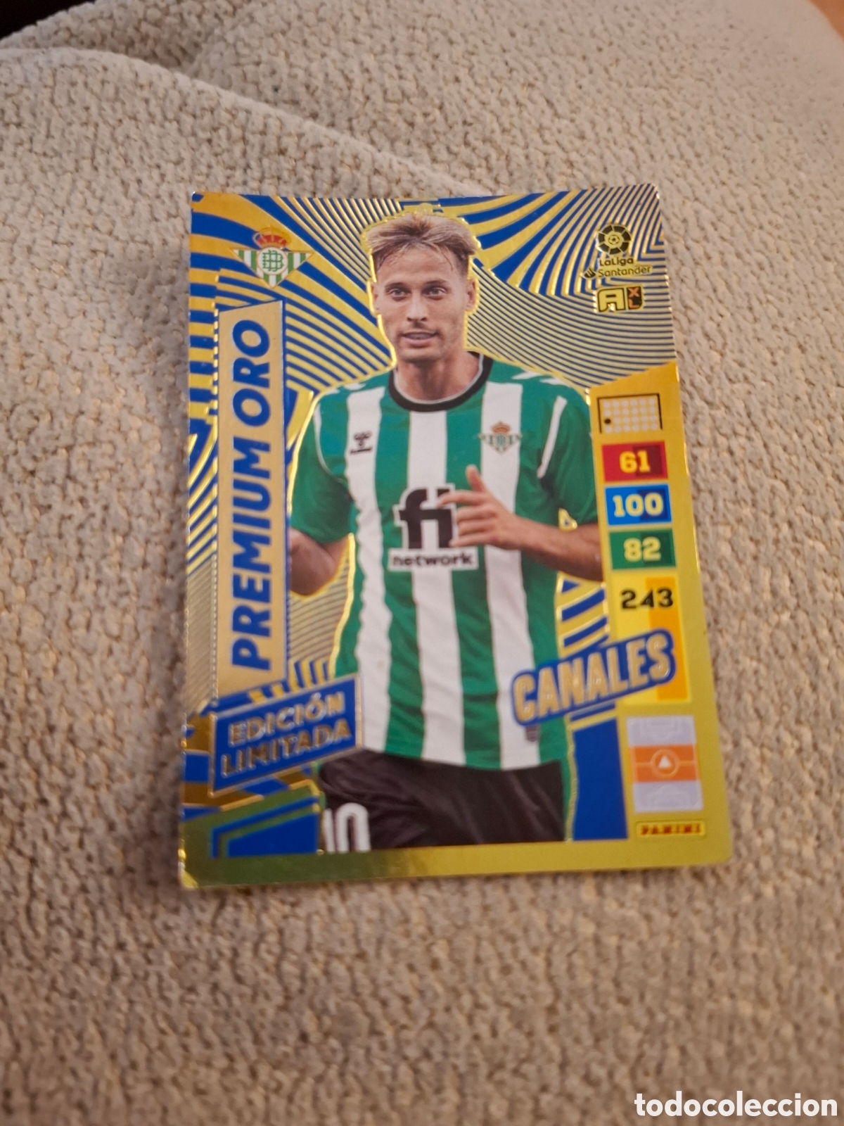 Cromos de F&uacute;tbol: FICHA CANALES - ADRENALYN 22 23 - PANINI 2022 - 23 - CROMO - EDICION LIMITADA PREMIUM ORO